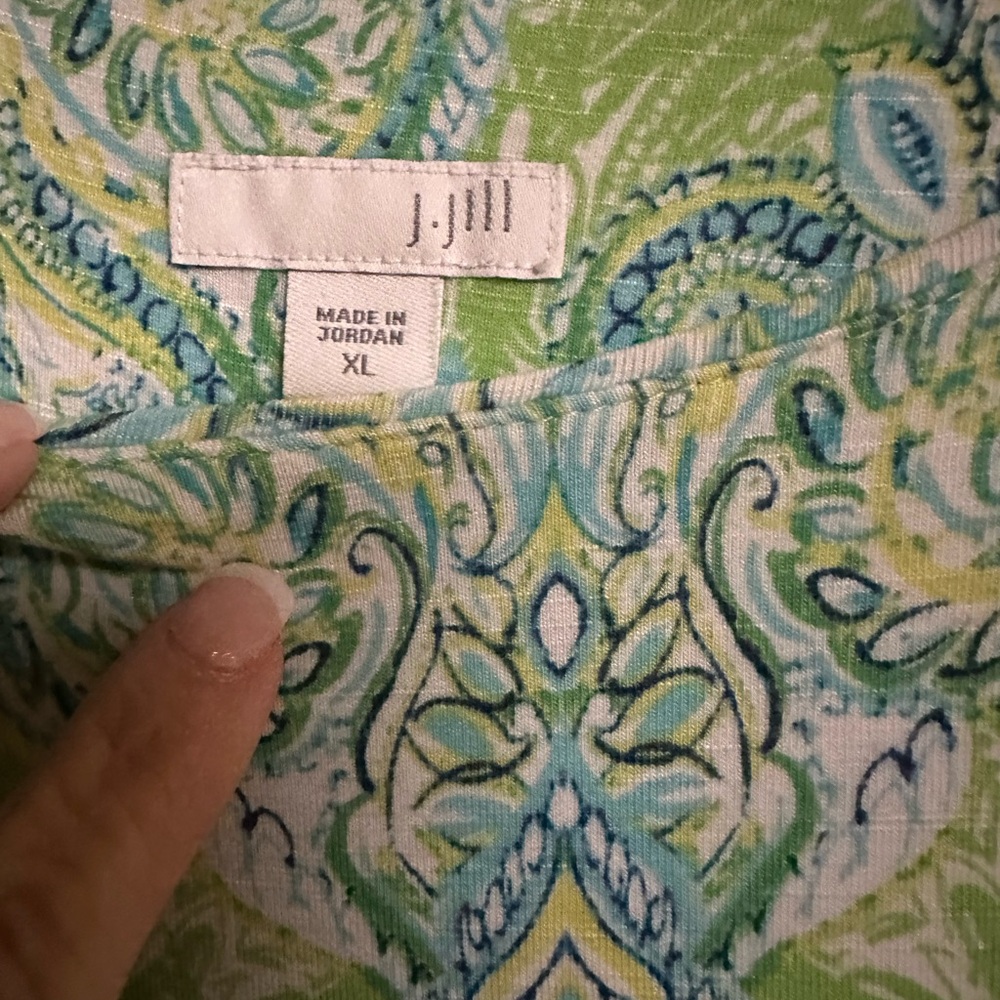 J. Jill Blue and Green Maxi Dress - Picture 2 of 4